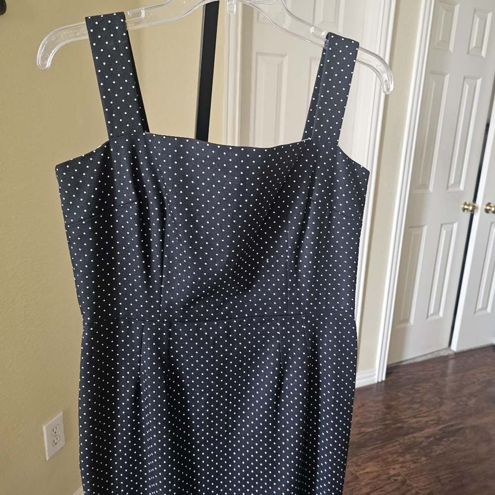 Dolce & Gabbana Sleeveless Midi Elegant Black Polka Dot Dress Size 46IT/US10-12 - Picture 7 of 16